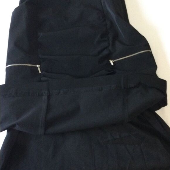 Iris Singer Skirt Women’s Size 8 Color Black Puckered Front Silver Zippers - Picture 9 of 12